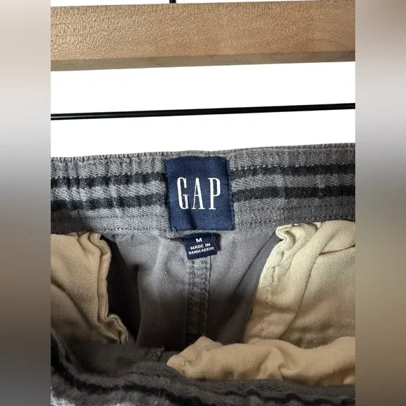 GAP Men’s Medium Gray Jogger Pants Elastic Waist Drawstring Casual Chino Fit - Picture 9 of 11